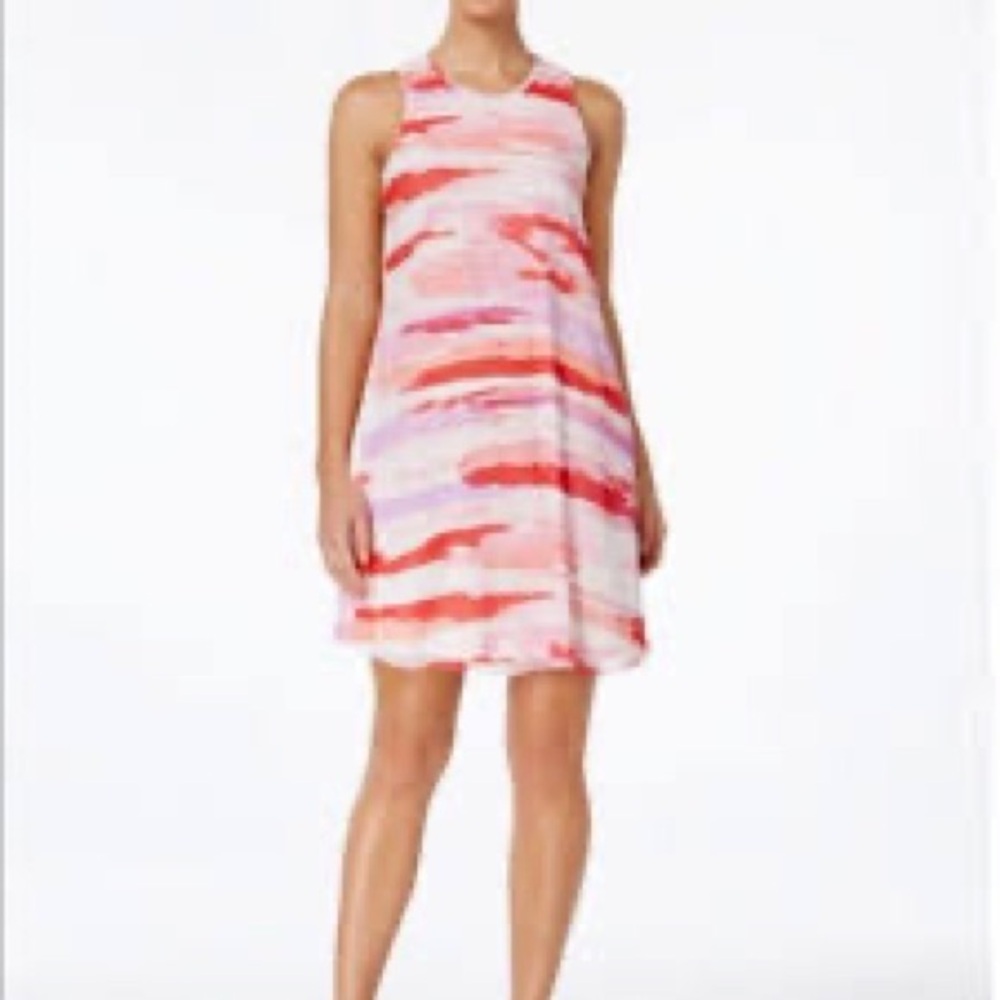 NWT Calvin Klein White and Pink Halter Sundress